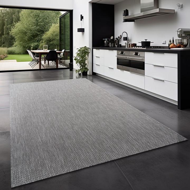 Produktbild TT Home Teppich Outdoor Wohnzimmer Esszimmer Balkon Wetterfest (250 x 80 cm)