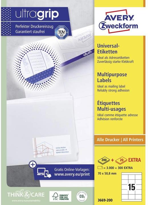 Produktbild Avery Universal-Etiketten