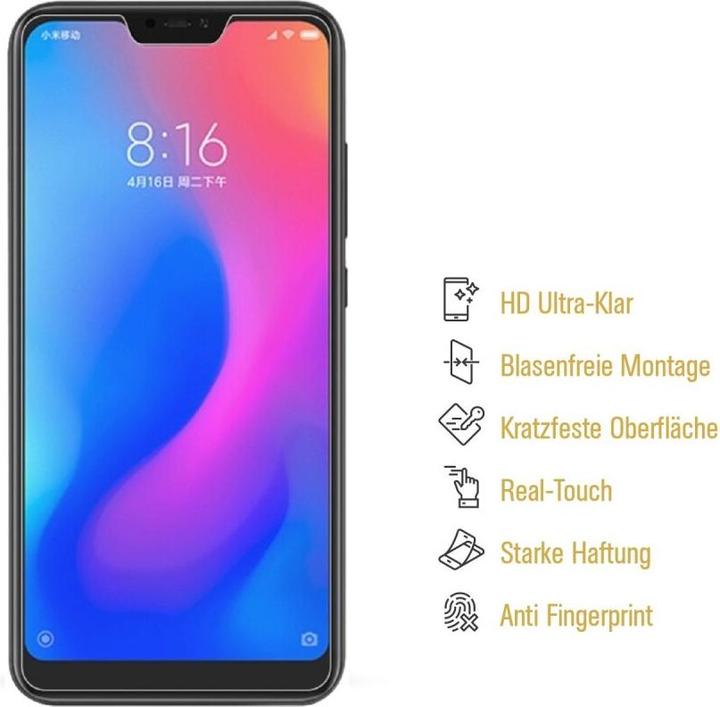 Actual product image Protectorking 3x Panzerfolie Anti-Shock HD Klar (3 Piece, Xiaomi Redmi Note 6 Pro)