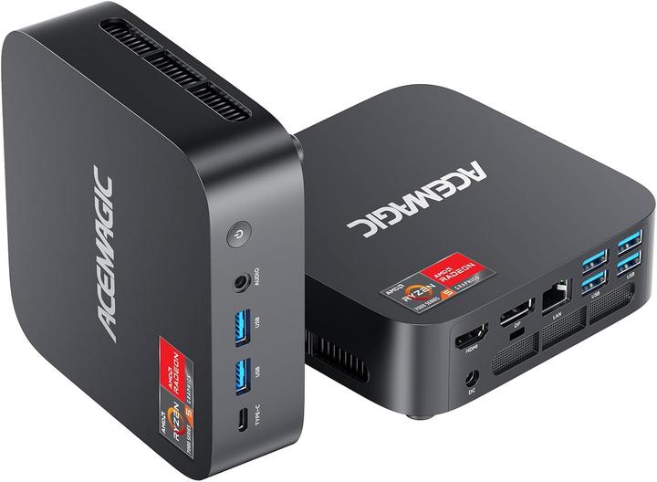 AceMagic Mini PC mit Ryzen 5, Windows 11 Pro, 4K Display (AMD Ryzen 5 7430U, 32 Go, 512 Go)