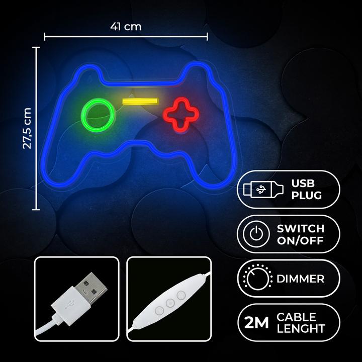 Image du produit Forever Light Néon PLEXI LED GAMEPAD multicolore FPNE03X