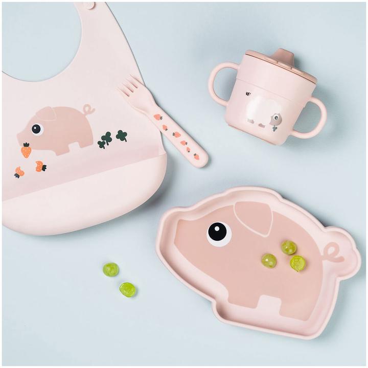 Image du produit Done by Deer Lätzchen Silikon-Lätzchen - Pigee - Powder