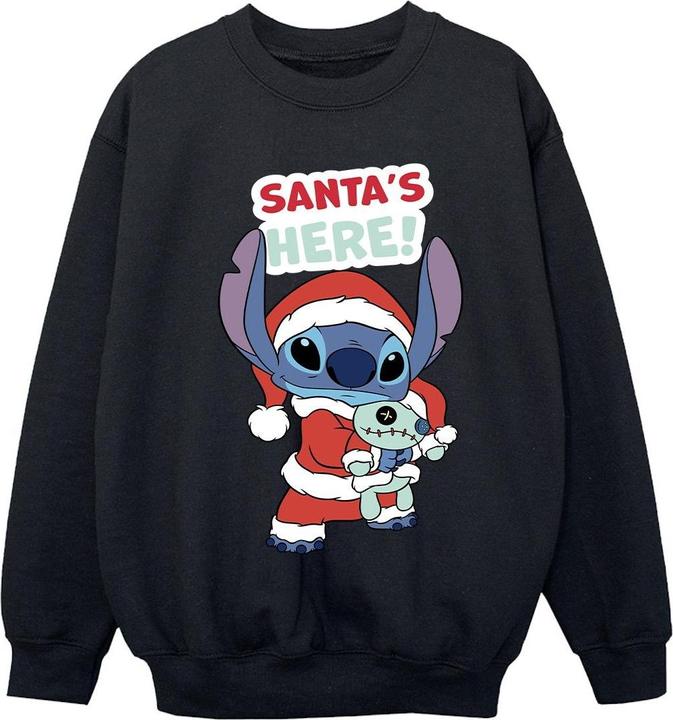 Actual product image Disney Girls Lilo & Stitch Santa's Here Sweatshirt (140, 146)