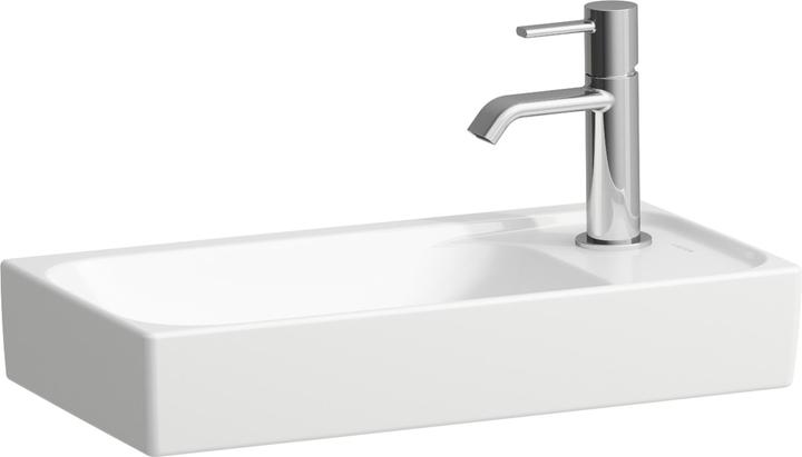 Laufen Meda Handwaschbecken, unterbaufähig, Hahnlochbank rechts, 460x235mm, mit Hahnloch, ohne Übe (235 mm, 460 mm)