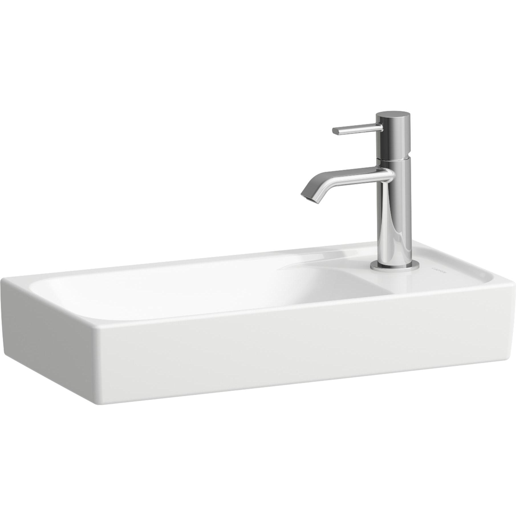Laufen, Waschbecken, Meda Handwaschbecken, unterbaufähig, Hahnlochbank rechts, 460x235mm, ohne Hahnloch, ohne Üb (235 mm...