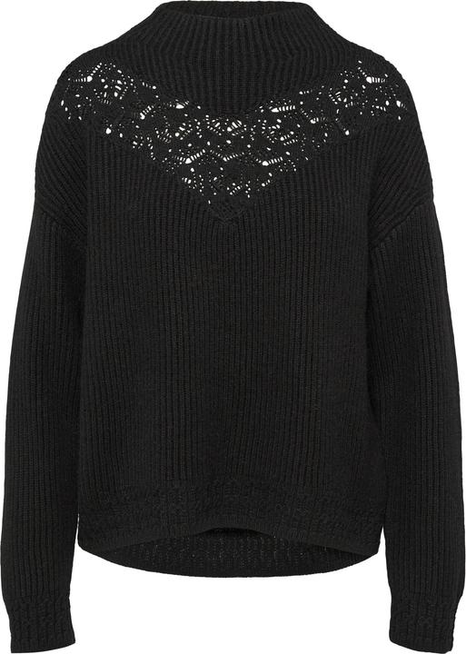 Comma Strickpullover Strickpullover aus Alpakamix mit Schmuck-Detail (40)