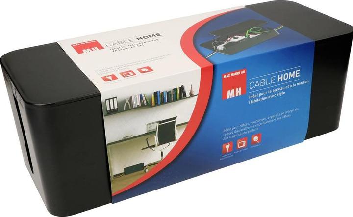 Actual product image Max Hauri Cable Home cable management set: large box + safety line + self-closing cable sheathing