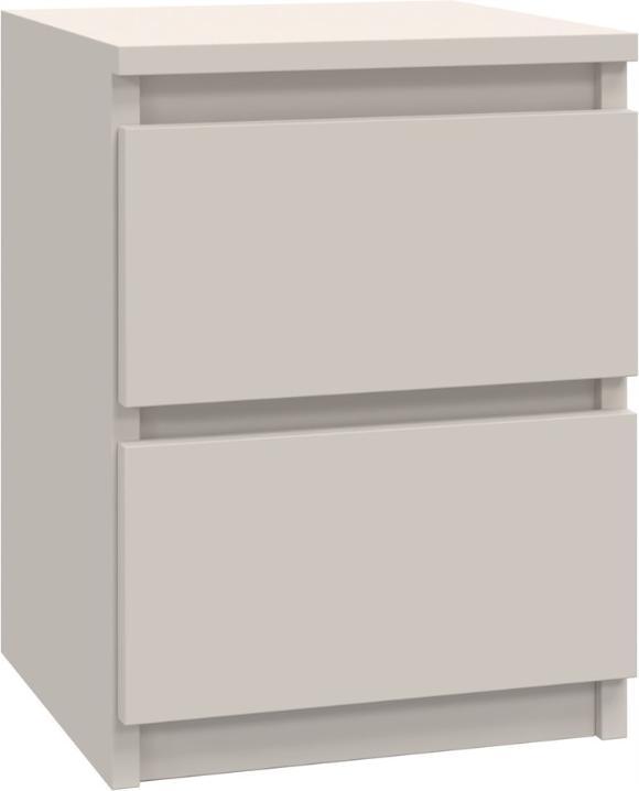 Topeshop Szafka nocna z 2 szufladami, Malwa, 30x30x40 cm, kaszmir (30 x 30 x 40 cm)