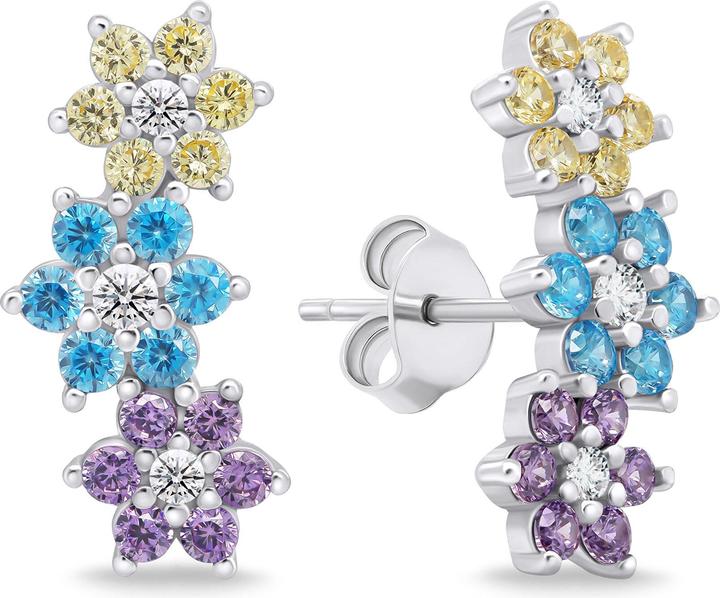 Produktbild Brilio Silver - Sparkling silver earrings with zircons EA719W