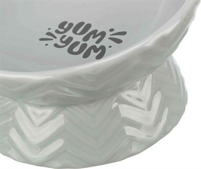 Produktbild Trixie Verhoogde Voerbak / Waterbak Keramiek Grijs - 350 Ml 17 Cm