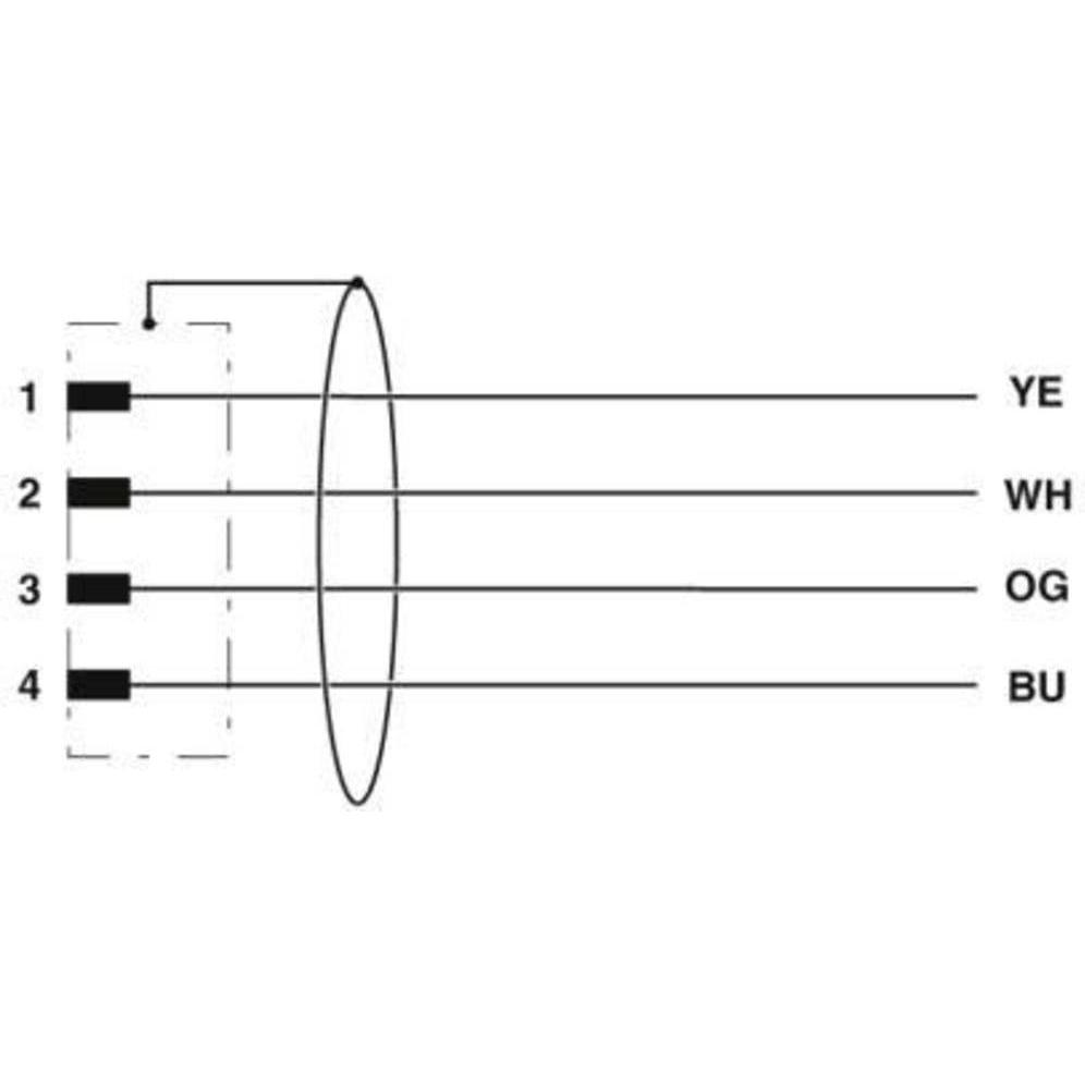 Thumbnail - Phoenix Contact 1407495 Sensor-/Aktor-Anschlussleitung 1 m Polzahl: 4 1 St., Elektronikkabel + Stecker, Grün