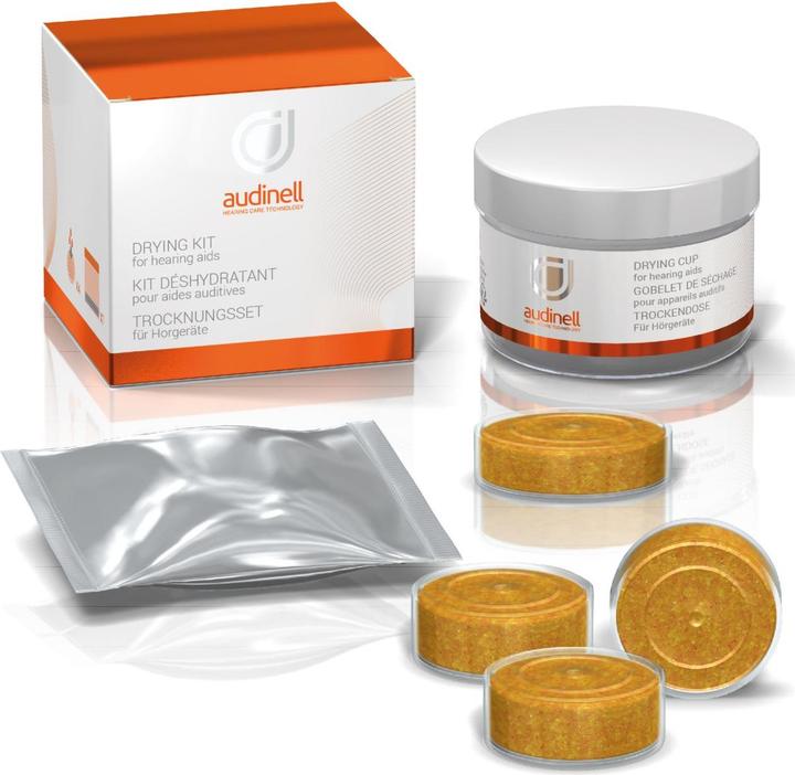 Audinell Trocknungsset für Hörgeräte – mit Dose & Trockenkapseln