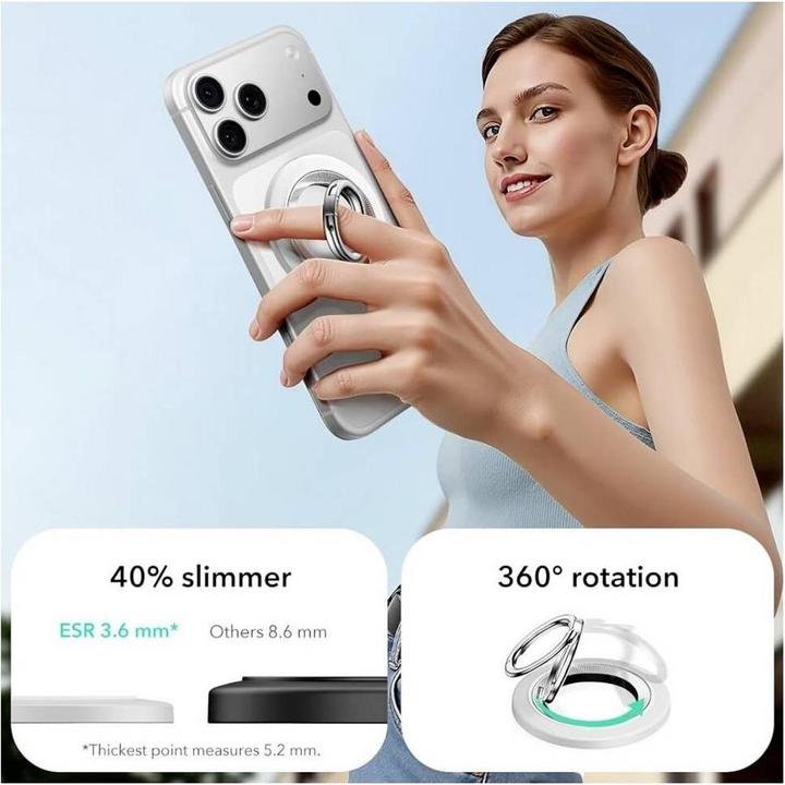 Image du produit ESR HaloLock Phone Grip Stand 360, blanc