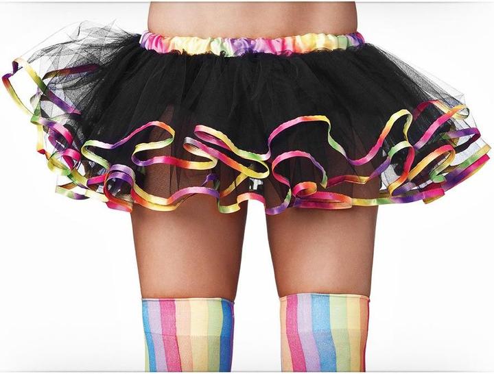 Actual product image Leg Avenue Petticoat schwarz mit Regenbogen-Akzenten (One size)