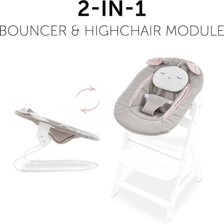 Produktbild Hauck Alpha Bouncer 2in1 Powder Bunny Beige Bloom