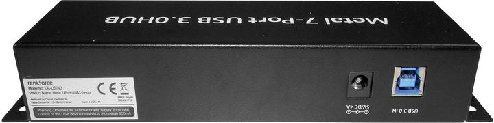 Produktbild Renkforce 7 Port USB 3 Hub Metall, schaltbar (USB-B, 7 Ports)