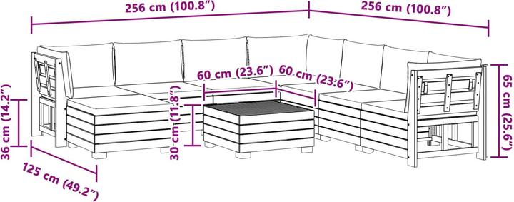Produktbild vidaXL Outdoor-Sofa