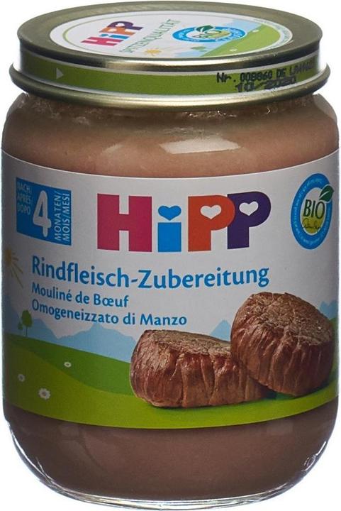 Produktbild Hipp Bio-Rindfleisch Zubereitung Glas (125g) (125 g)