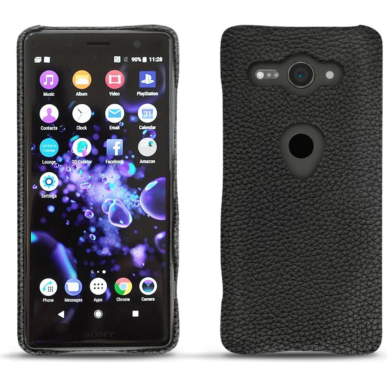 Thumbnail - Noreve Lederschutzhülle (Sony Xperia XZ2 Compact), Smartphone Hülle, Schwarz