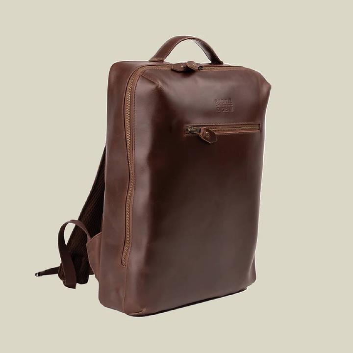 Image du produit Buckle & Seam Leder Rucksack Mik Braun/Dots