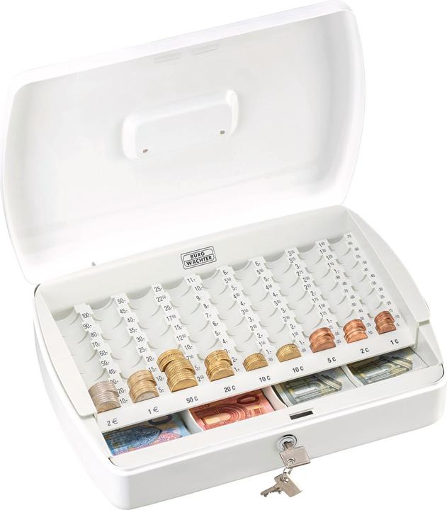 Produktbild Burg Wächter Geldkassette ZK 2307 EURO (B x H x T) 330 x 75 x 235 mm Weiss, Blau