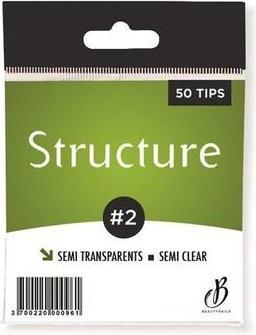 Actual product image Beautynails Bna Structure Tips Semi-Transparent No. 02 X50 (Artificial nails)