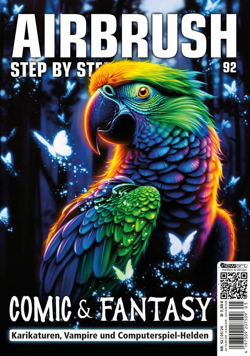 Produktbild Airbrush Step by Step 92 (Deutsch, Katja Hassler, Irán Caro, Roger Hassler, Neimar L. Duarte, Danny Ochoa, Franziska Czeicke, 2024)