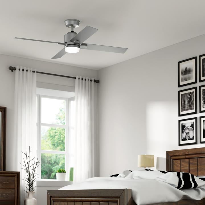 Actual product image Hunter Fans DC Deckenventilator Mila Silber mit LED & Fernbedienung (44 dB)