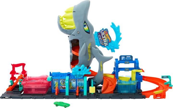 Actual product image Hot Wheels City Ultimate Shark Car Wash