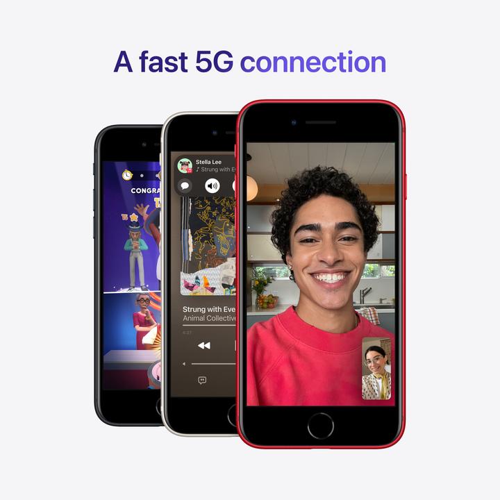 Productafbeelding Apple iPhone SE (3e generatie) (64 GB, Middernacht, 4.70", SIM + eSIM, 12 Mpx, 5G)