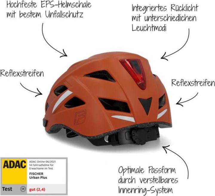 Productafbeelding Fischer Fietshelm Urban Plus Miami L/XL (58 - 61 cm)