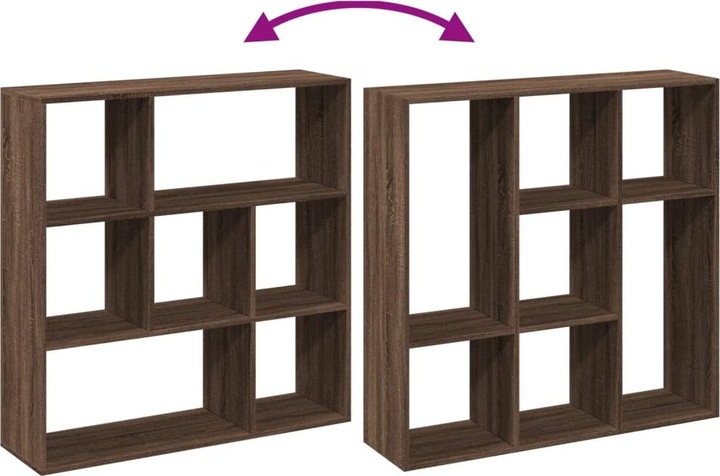 Immagine prodotto VidaXL Libreria Divisorio per la stanza Scaffale a parete Scaffale in piedi Scaffale in rovere marrone