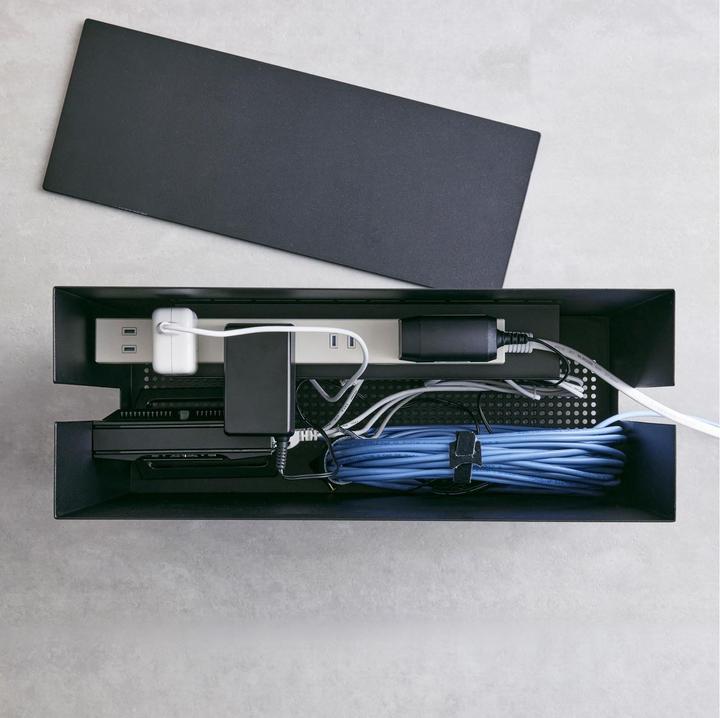Actual product image Yamazaki Cable box with castors TOWER