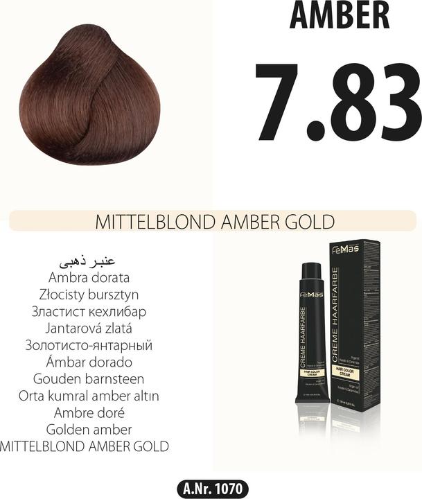 Produktbild FemMas 6.5) Haarfarbe Dunkelblond Mahagoni 100ml (Dunkelblond Mahagoni 100ml)