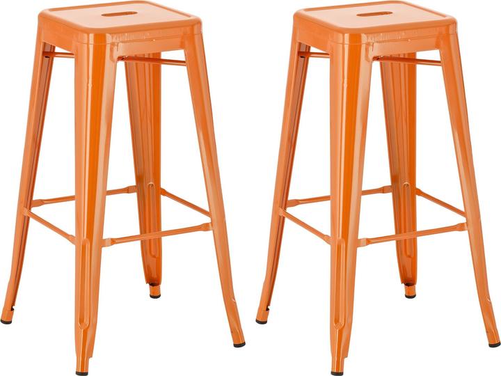 Immagine prodotto CLP Set di 2 sgabelli da bar Joshua, arancione