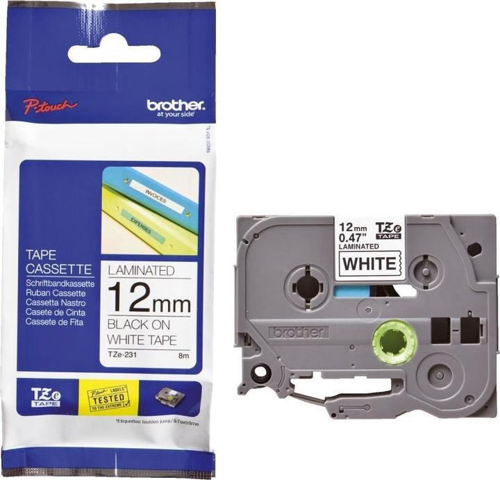 Produktbild Brother TZ-261 laminiert 36mmx8m, schwarz/weiss (3.60 cm, Schwarz, Weiss)
