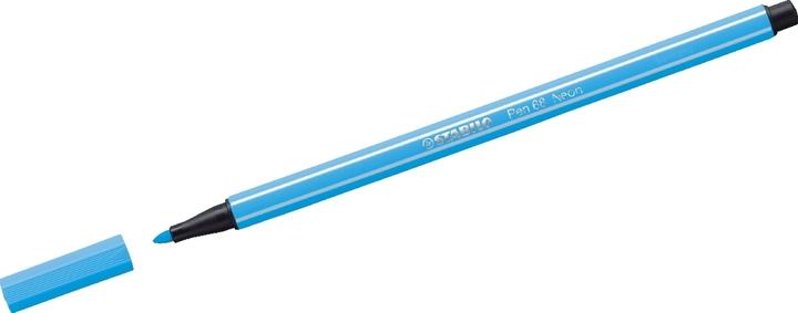 Actual product image STABILO Premium felt-tip pen - Pen 68 - pack of 10 - neon blue (Neon blue, 10 x)