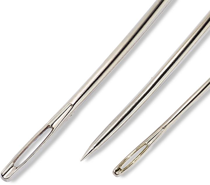 Actual product image Prym Upholstery needle, silver & yellow Card 3 pcs.