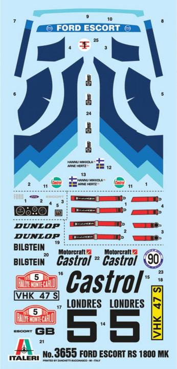 Produktbild Italeri FORD ESCORT RS1800 Mk.II