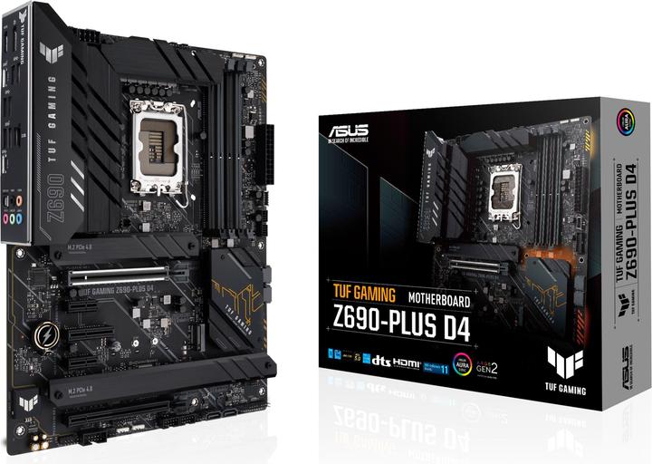 Produktbild ASUS TUF Gaming Z690-Plus D4 (LGA 1700, Intel Z690H, ATX)