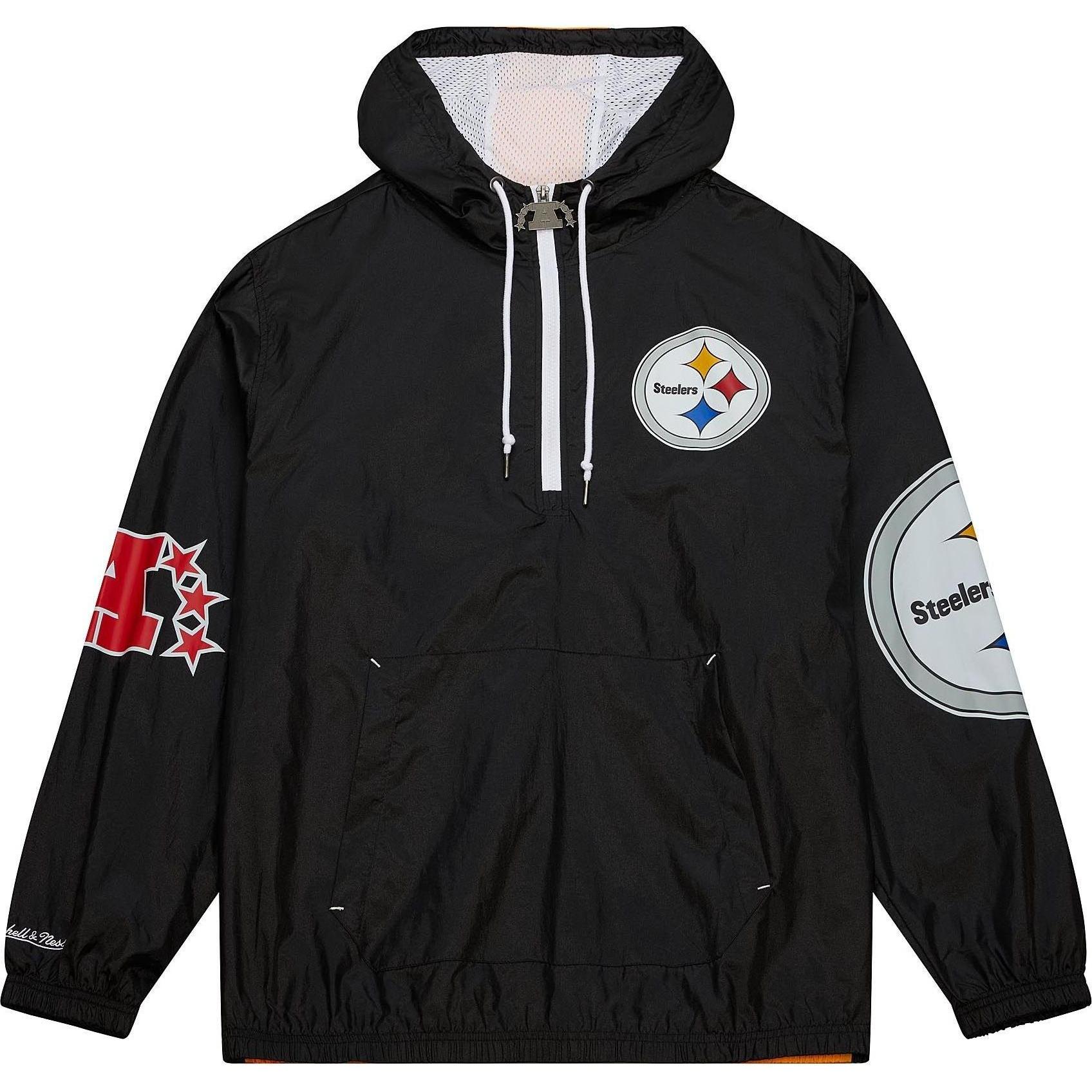 Mitchell & Ness, Damen, Jacke, M&N Windbreaker Anorak Jacke ORIGINS Pittsburgh Steelers - M (M), Mehrfarbig, M