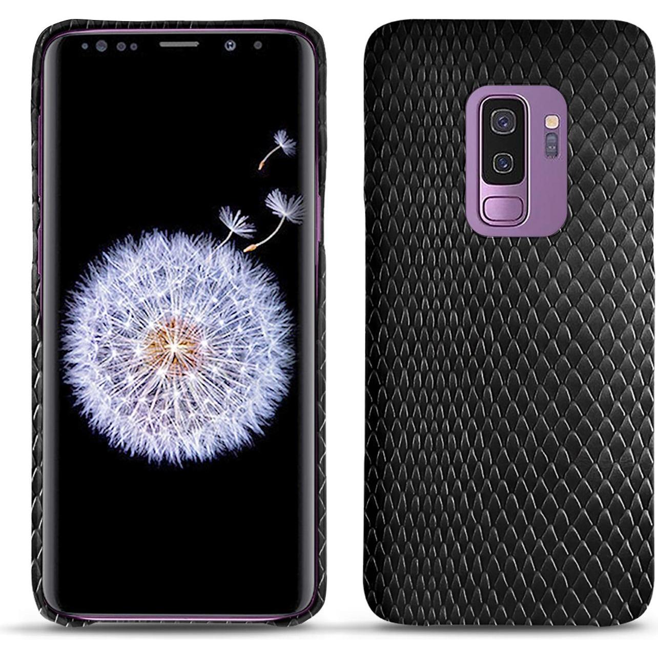 Noreve Lederschutzhülle (Samsung Galaxy S9+), Smartphone Hülle, Schwarz