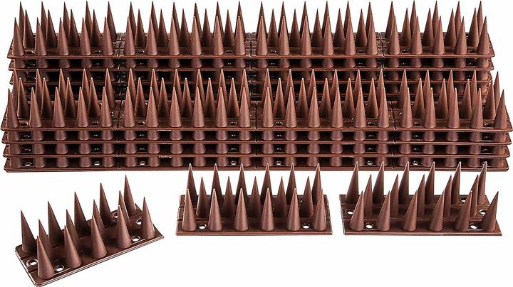 Actual product image Isotronic Pigeon spikes, anti-bird spikes, brown, 5.4 m