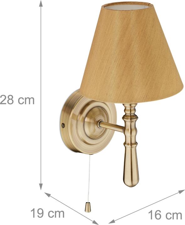 Produktbild Relaxdays Wandlampe mit Schirm 2er Set (E14)