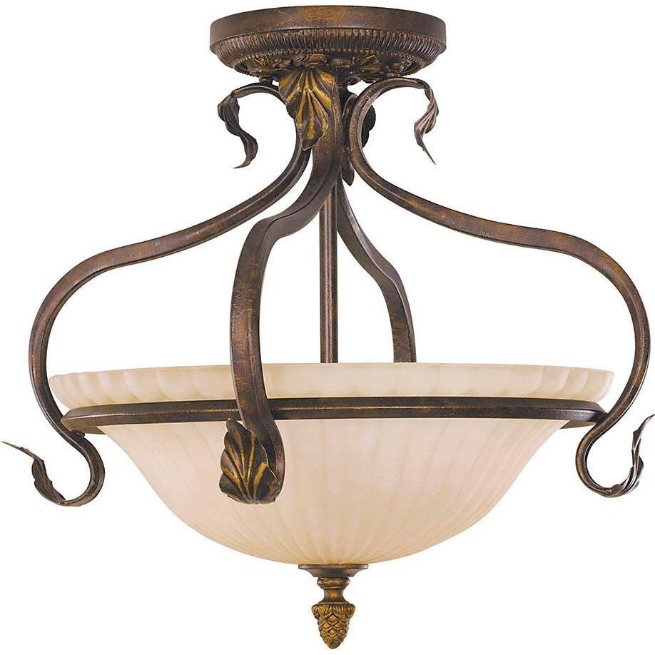 Elstead Lighting Grigio Applique + Plafoniera, Sonoma Valley, Plafoniera E27 Tripla Tartaruga Invecchiata (E27)