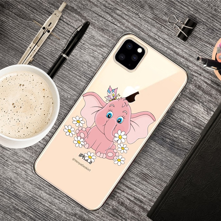 Immagine prodotto Ueli Express iPhone 11 Pro Max Custodia in gomma super sottile TPU Elefante carino (Apple iPhone 11 Pro Max)