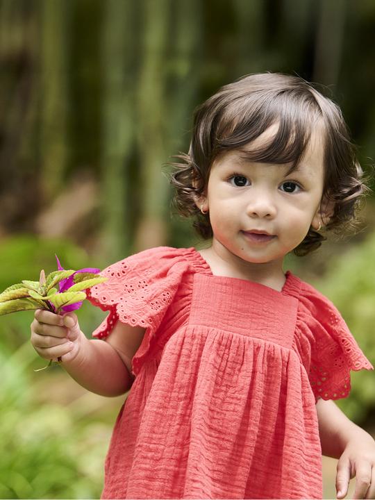 Produktbild Vertbaudet Baby Musselin-Kleid mit Volantärmeln (80)