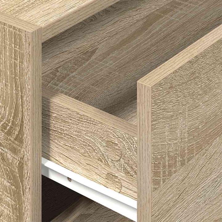 Produktbild VidaXL Schrank mit 2 Schubladen Sonoma-Eiche 60x31x40cm Holzwerkstoff (60 x 31 x 40 cm)