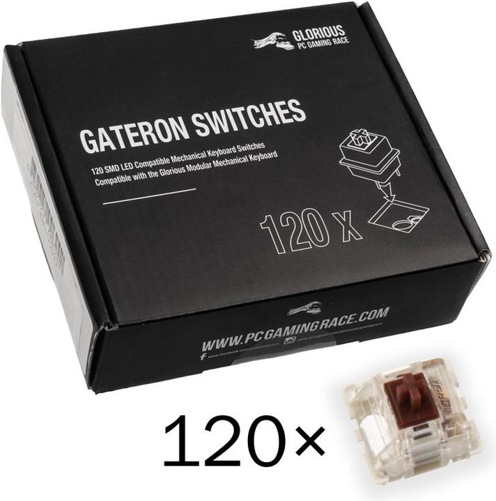 Actual product image Glorious PC Gaming Race Gateron Brown Switches