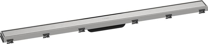 hansgrohe RainDrain Match finished set shower channel 1000 with height-adjustable frame (brushed stainless (1000 mm)